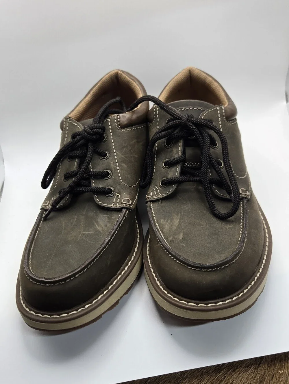 Earth Spirit Men's Emery Lace-up Boat Shoes in Brown Leather Size 8.5 Used